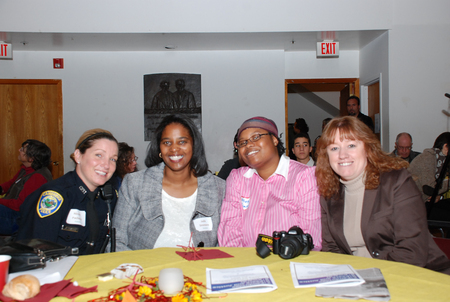 Awardees Nicole Pacheco and Jada Simmons and friends